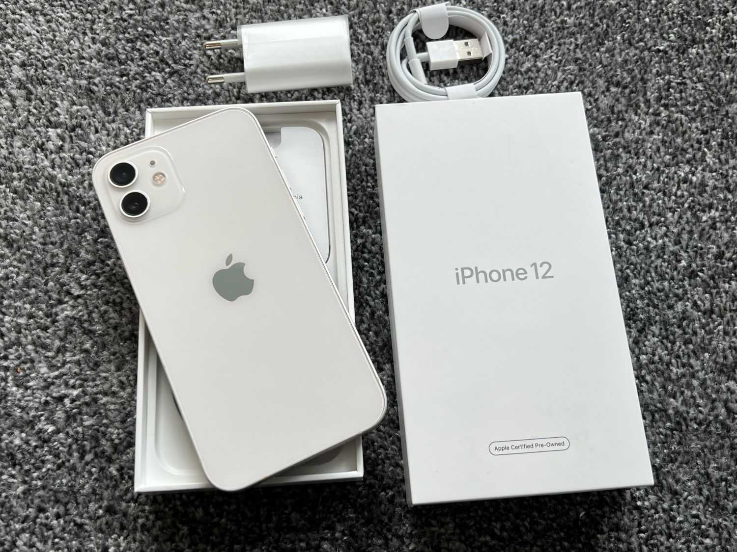 iPhone 12 64GB WHITE BIAŁY Silver Bateria 97% Gwarancja FV