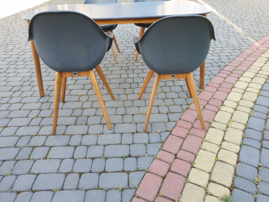 LE SUD loftowy stół + krzesła komplet mebli ogrodowych na taras ogrodu