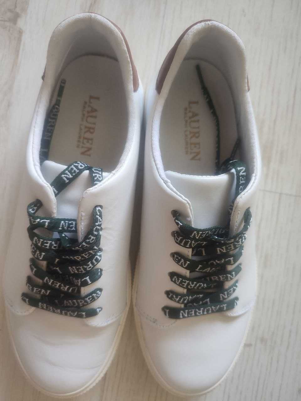 Женские кожанные сникерсы Lauren Ralph Lauren
