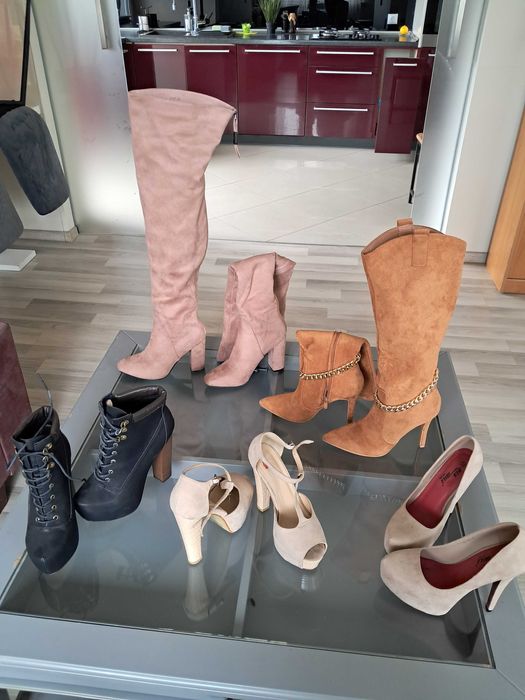 Szpilki , kozaki damskie , botki 37, 38 jak nowe