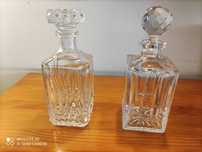 Conjunto de duas garrafas cristal Atlantis em bom estado