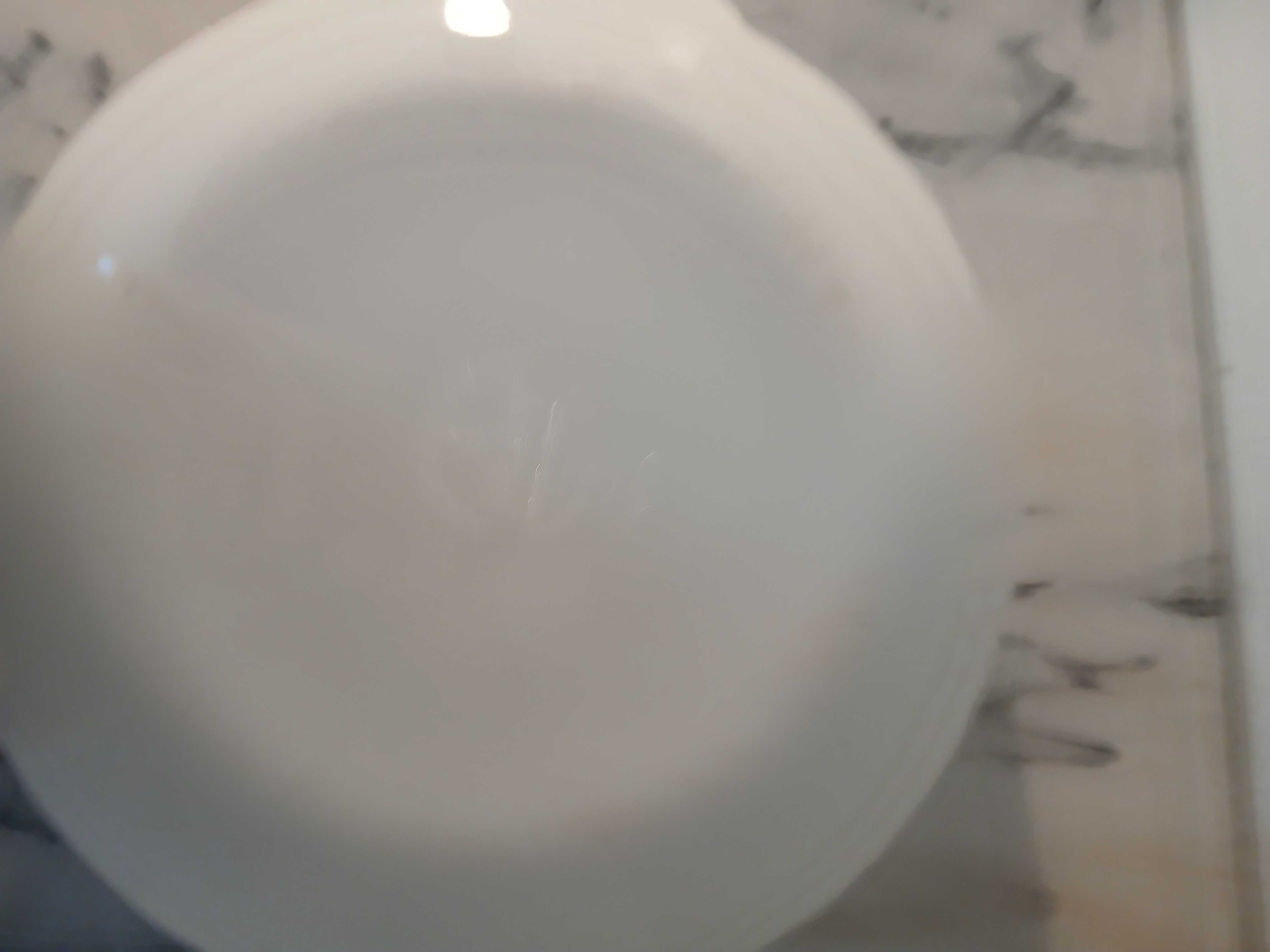 Taça Cassarola Vintage Anchor Hocking Fireking Milk Glass com flores