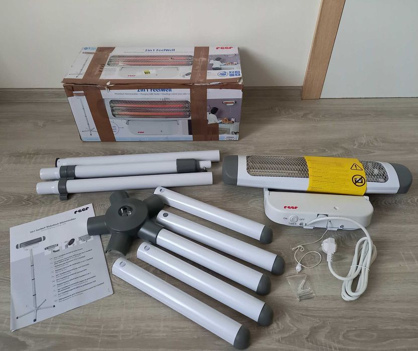 NOWY Promiennik ze stojakiem Reer 400/800 W grzejnik nad przewijak