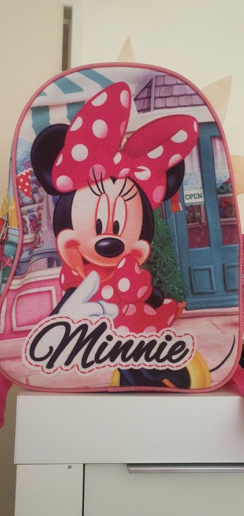 Mochila minnie cor de rosa menina