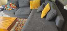 Sofá cama com chaise longue