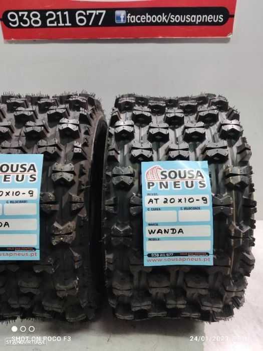 2 pneus moto 4 novos 20-10r9 wanda - oferta dos portes 170 EUROS