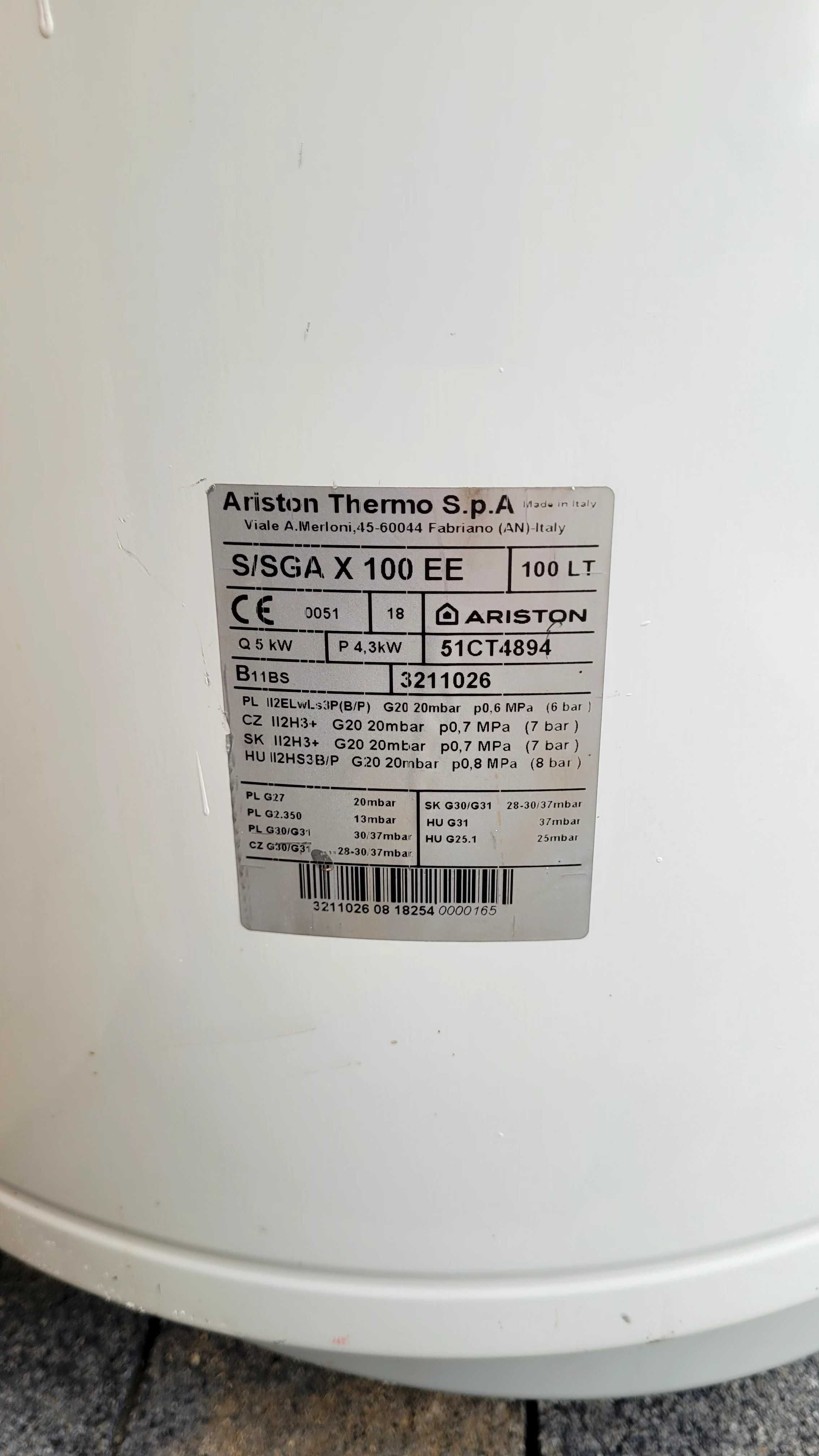 Podgrzewacz wody gazowy Ariston S/SGA X 100EE – 100% sprawny !!!