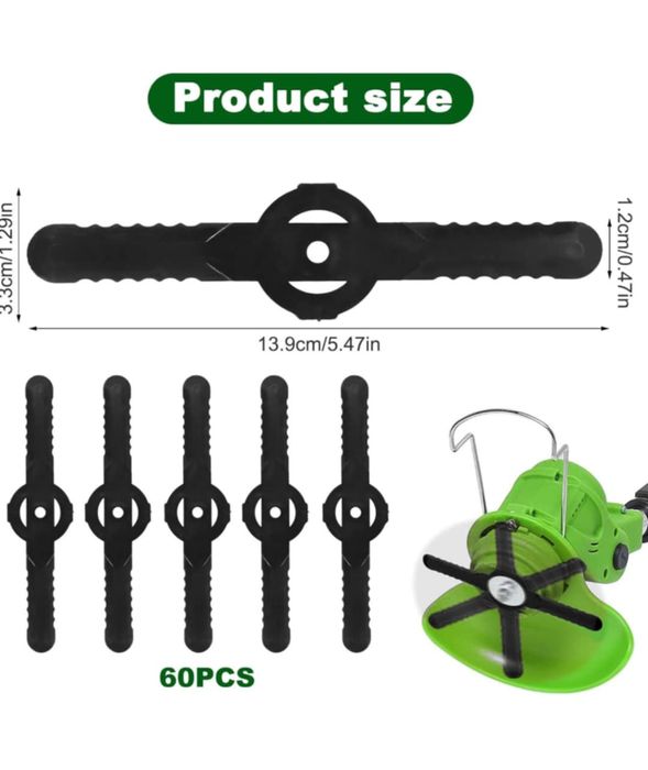 Wymienne noże do podkaszarki, 60 sztuk, 5 mm, 

Posiadam 35 opakowan