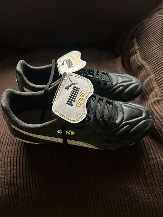 Chuteiras Puma King — couro genuíno, clássicas, como novas