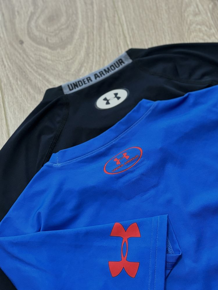 Компресійна футболка Under Armour рашгард термо чорна + marvel