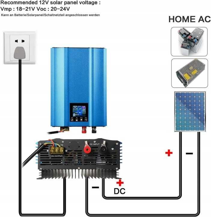 Inwerter solarny Drewin 1000W