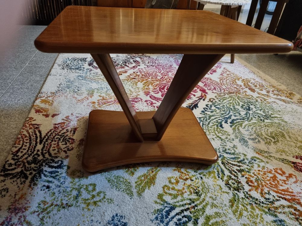 Mesa de apoio de madeira pinho maciça pequena suporte