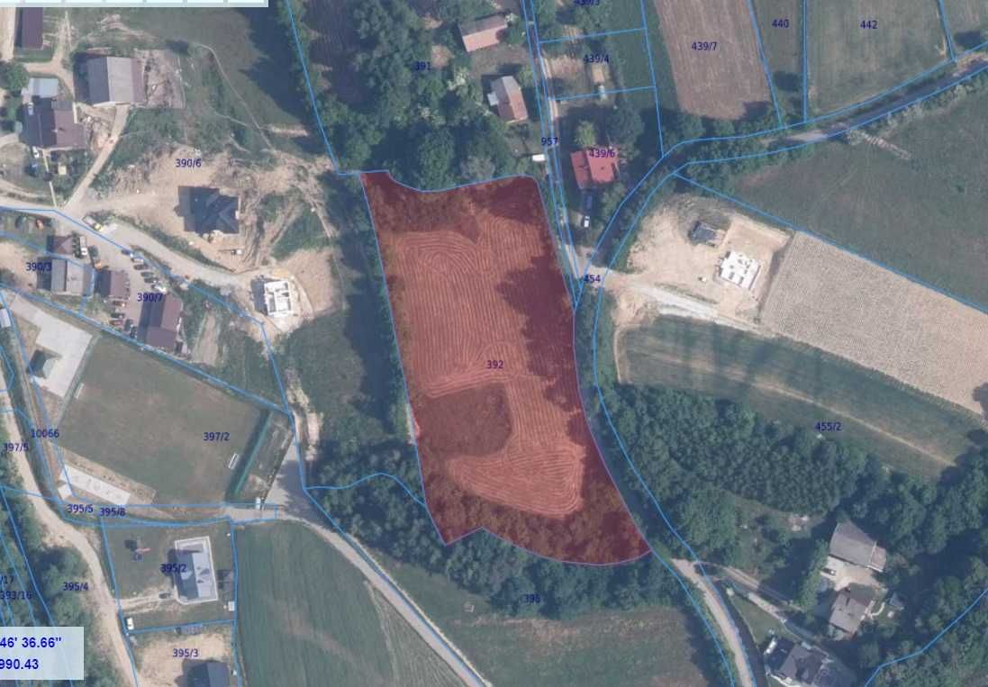 Malowniczo położona działka w Przydonicy w gminie Gródek nad Dunajcem