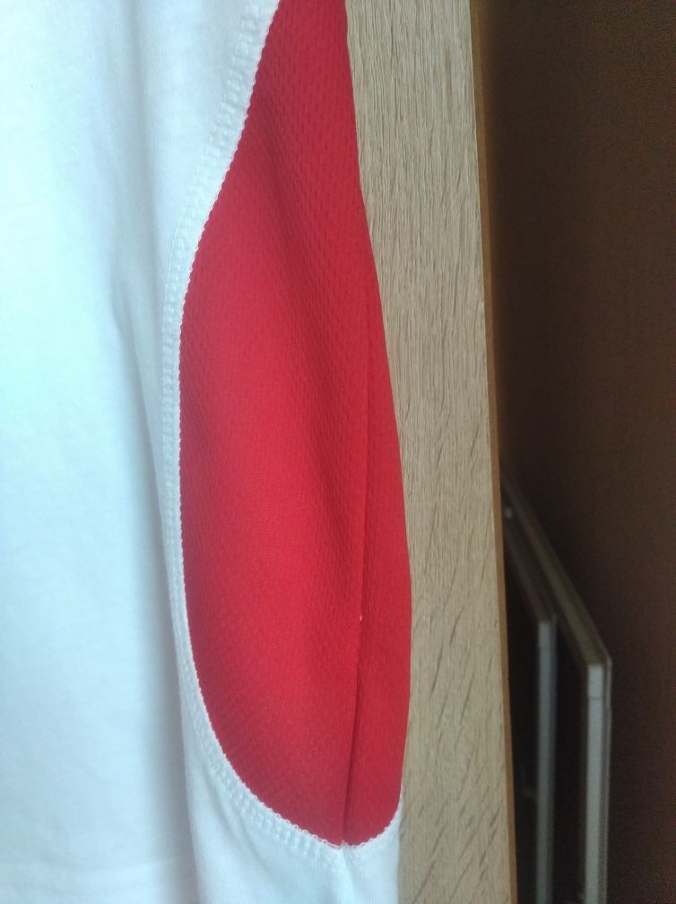 Biało-czerwona koszulka 146/152 dla kibica, na w-f Unisex