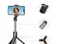 Kijek do selfie stick 3w1 tripod statyw i pilot Bluetooth z uchwytem t