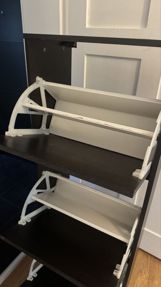 Szafka na buty, 3 przegrody, czarnybrąz, ikea