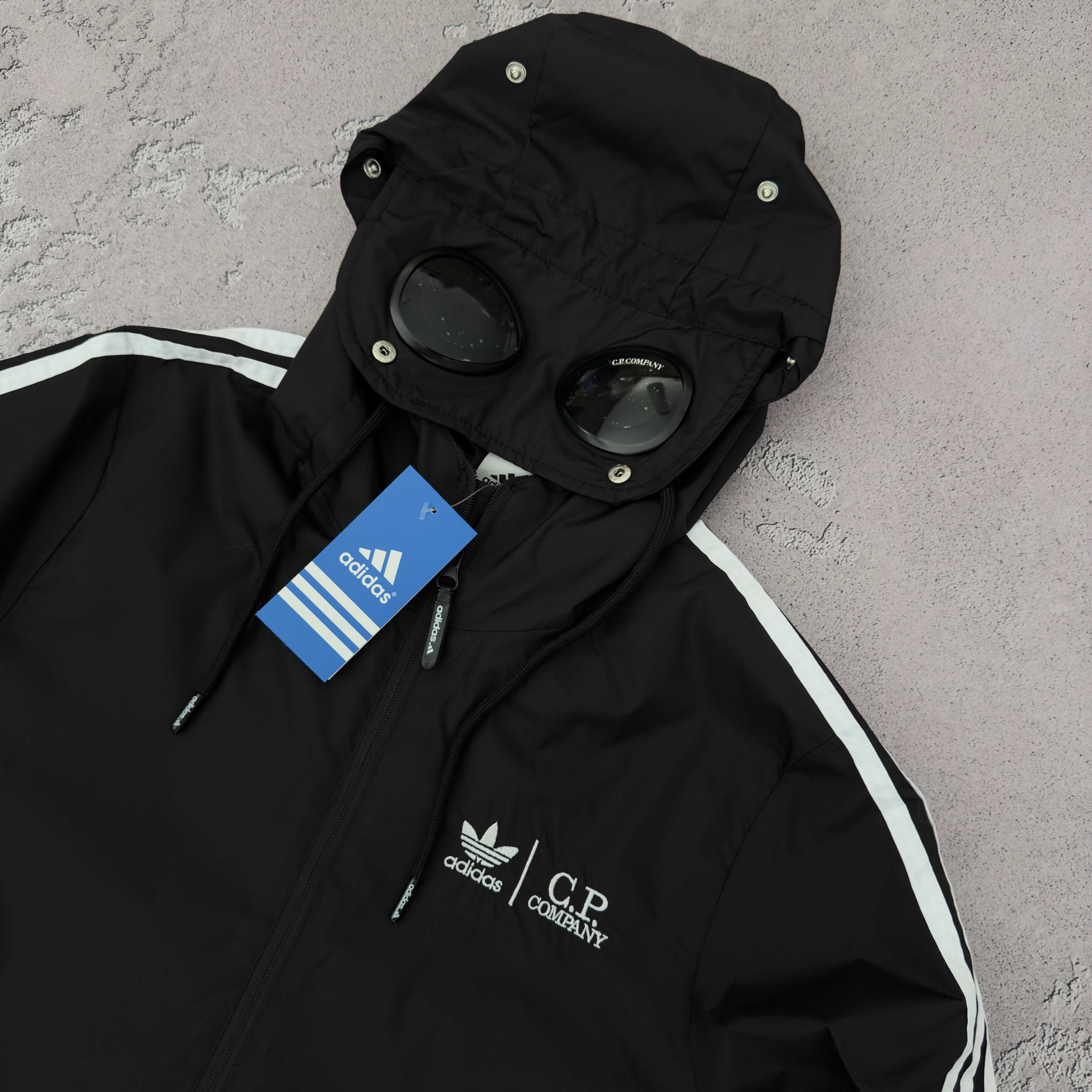 Вітрівка Adidas x C.P. Company | Водовідштовхувальна плащівка | Чорна