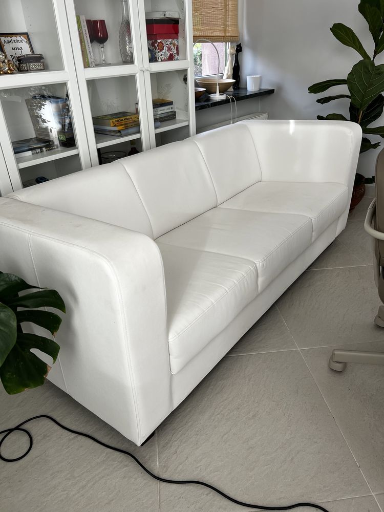 Elegancka biała sofa 188x78x75