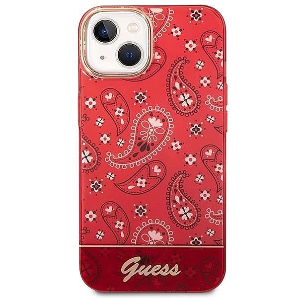 Etui Guess Bandana Paisley na iPhone 14 Plus - czerwone