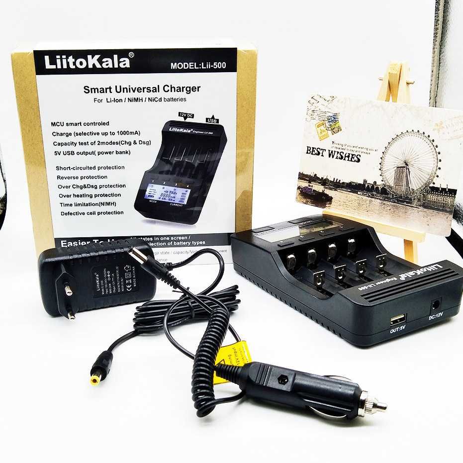 Зарядка LiitoKala Lii-500 аккумуляторов. Зарядний пристрій. Оригінал