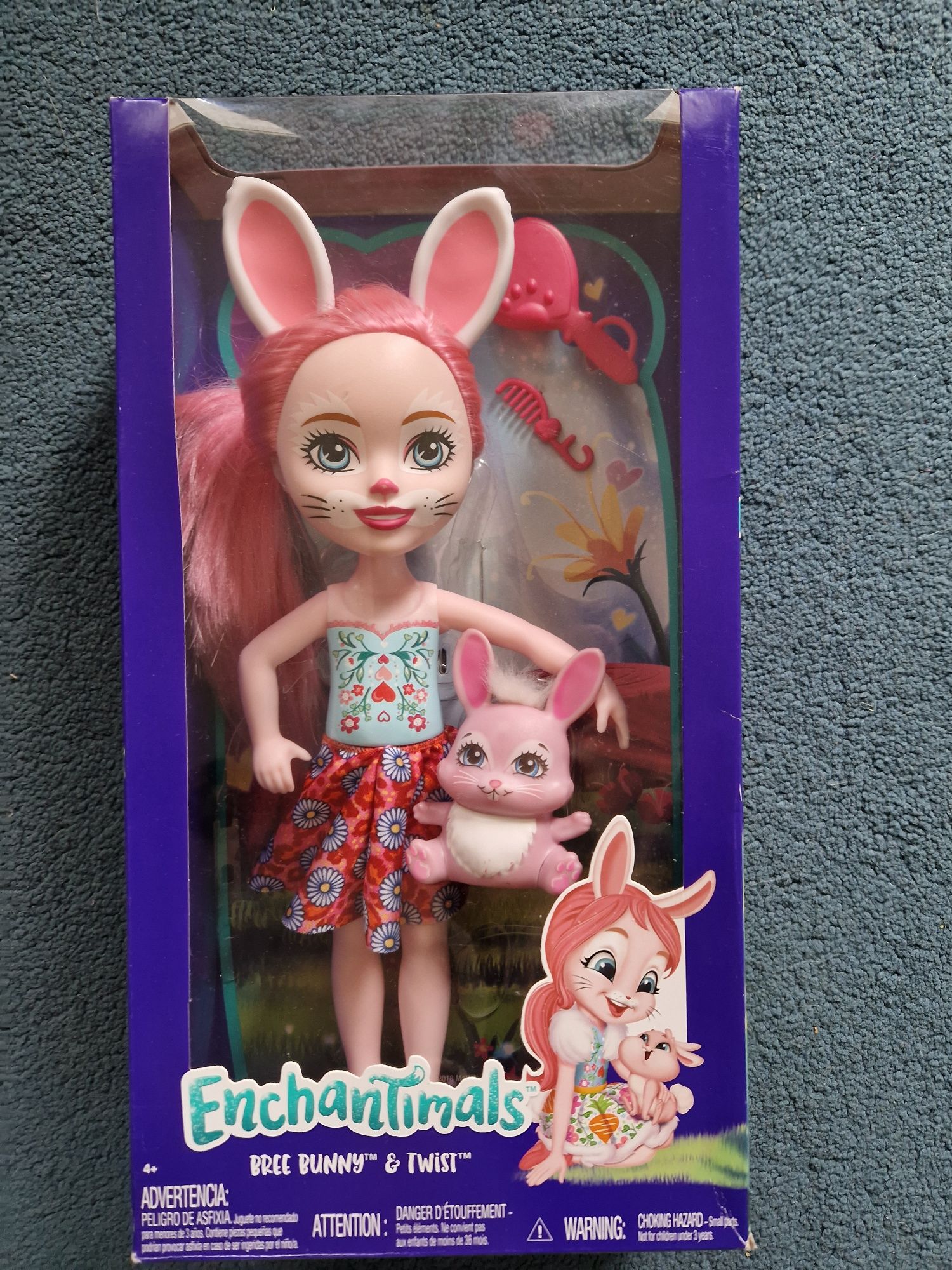 Duża lalka Mattel Enchantimals Huggable Cuties - Bree Bunny & Twist