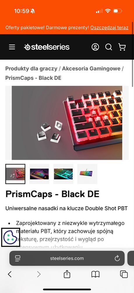 Steelseries Apex 5 + PrismCaps Steelseries black