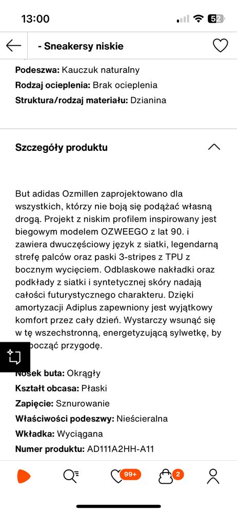 Snekersy niskie adidas damskie  38 rozm