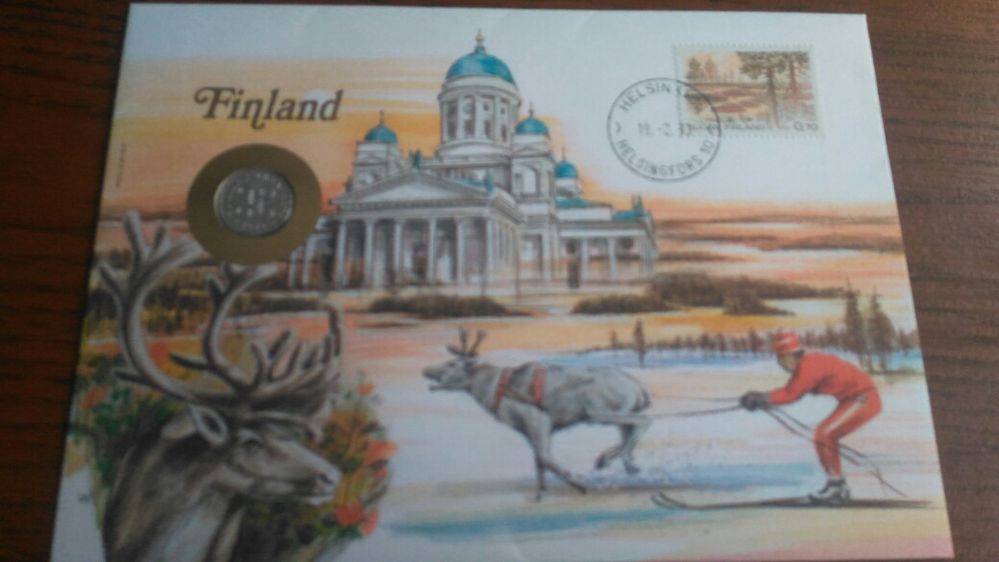 Koperta numizmatyczna Finlandia 1 Penni 1979
