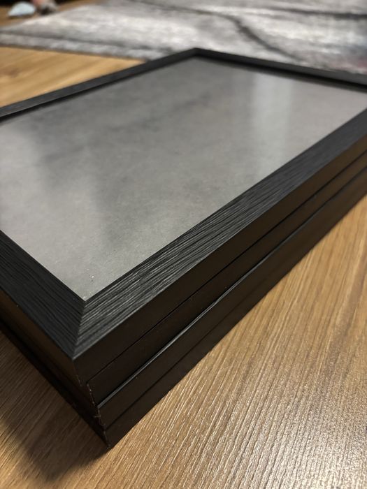 4x Boti ramka A4 czarne ramki do zdjęć 21x29,7cm szkło antyrefleksyjne