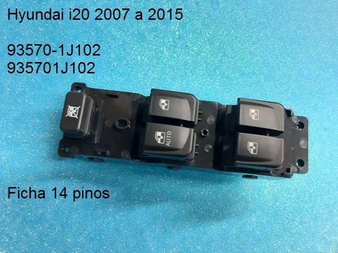 Comando interruptor vidros Hyundai I20  (935701J102)
