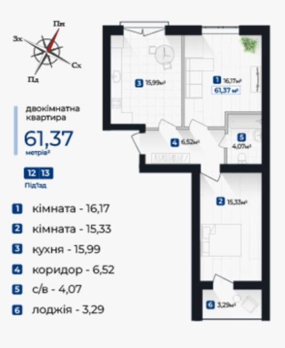 Дешево‼️продам 2-к квартиру у ЖК Козацький