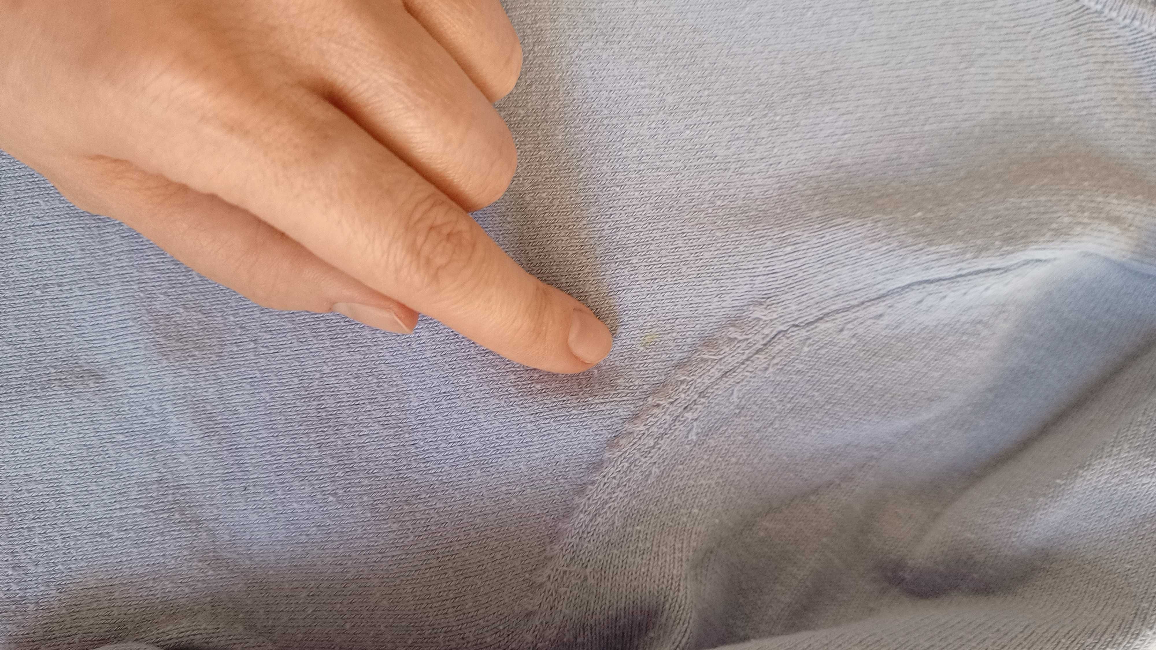 Sweter z krótkim rękawem na lato - piękny odcień błękitu