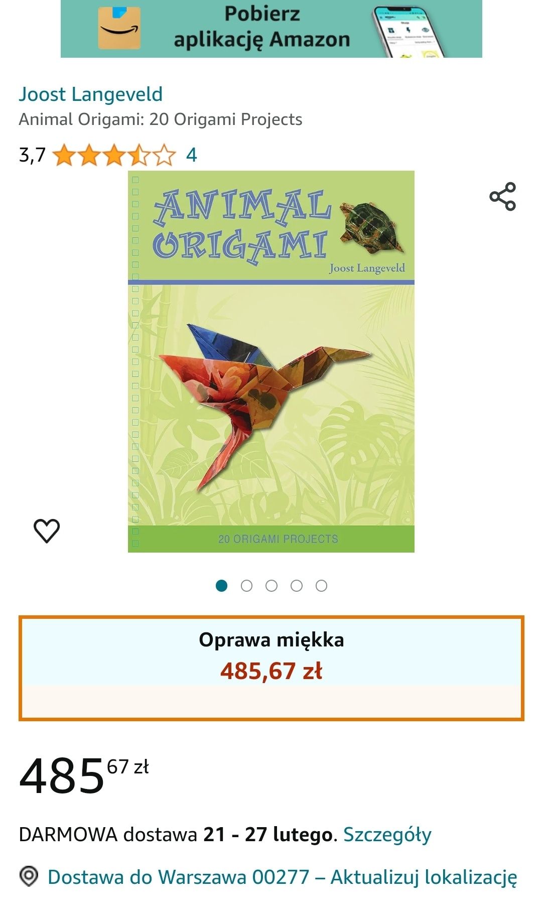 Origami 20 zwierzątek