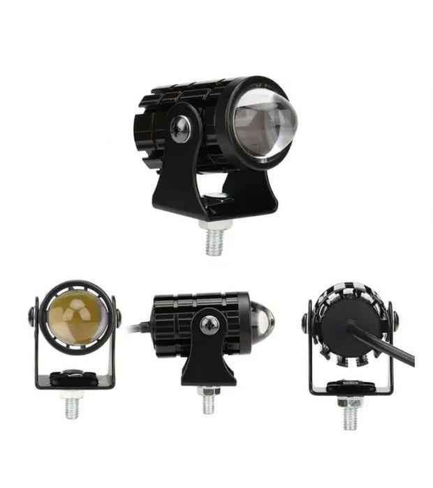 Світлодіодні двокольорові протитуманні фари Авто Moto LED Mini з кнопк
