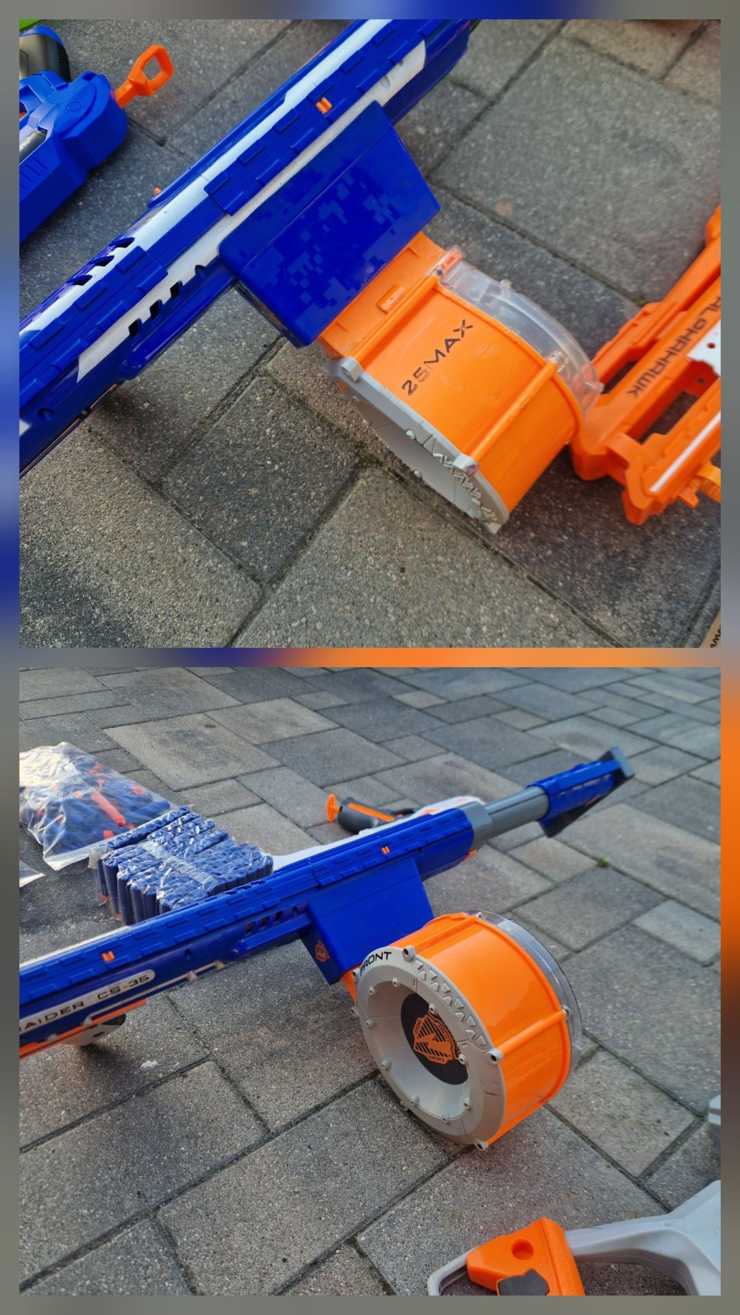 Mega XXL NERF Snajperka Longstrike CS-6 5xKarabin 5xPistolet 4×Tarcza