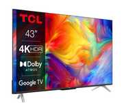 PROMOCJA TCL 43" LED 43P638 4K GoogleTV WiFi HDMI 2.1 Telewizor NowyGW
