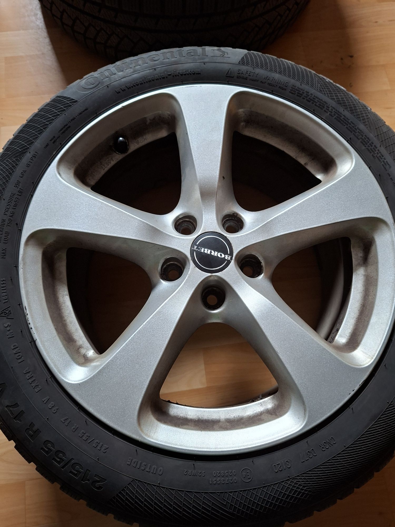 Borbet Alufelgi 17 cali 5x112 Audi VW Skoda + opony