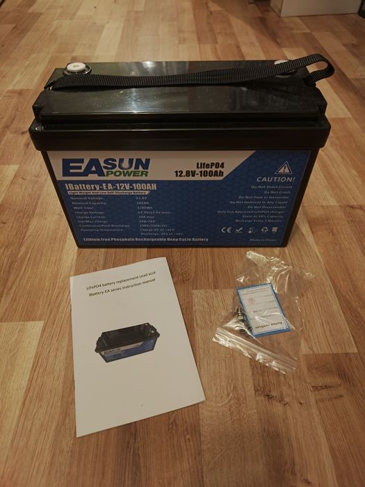 Magazyn energii Aku LiFePo4 12V 100Ah 6000 cykli. Nowy