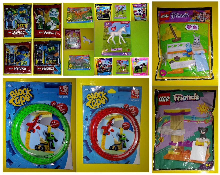 Фигурки Шляйх лошади динозавры Конструктор Лего набор Плеймобил адвент