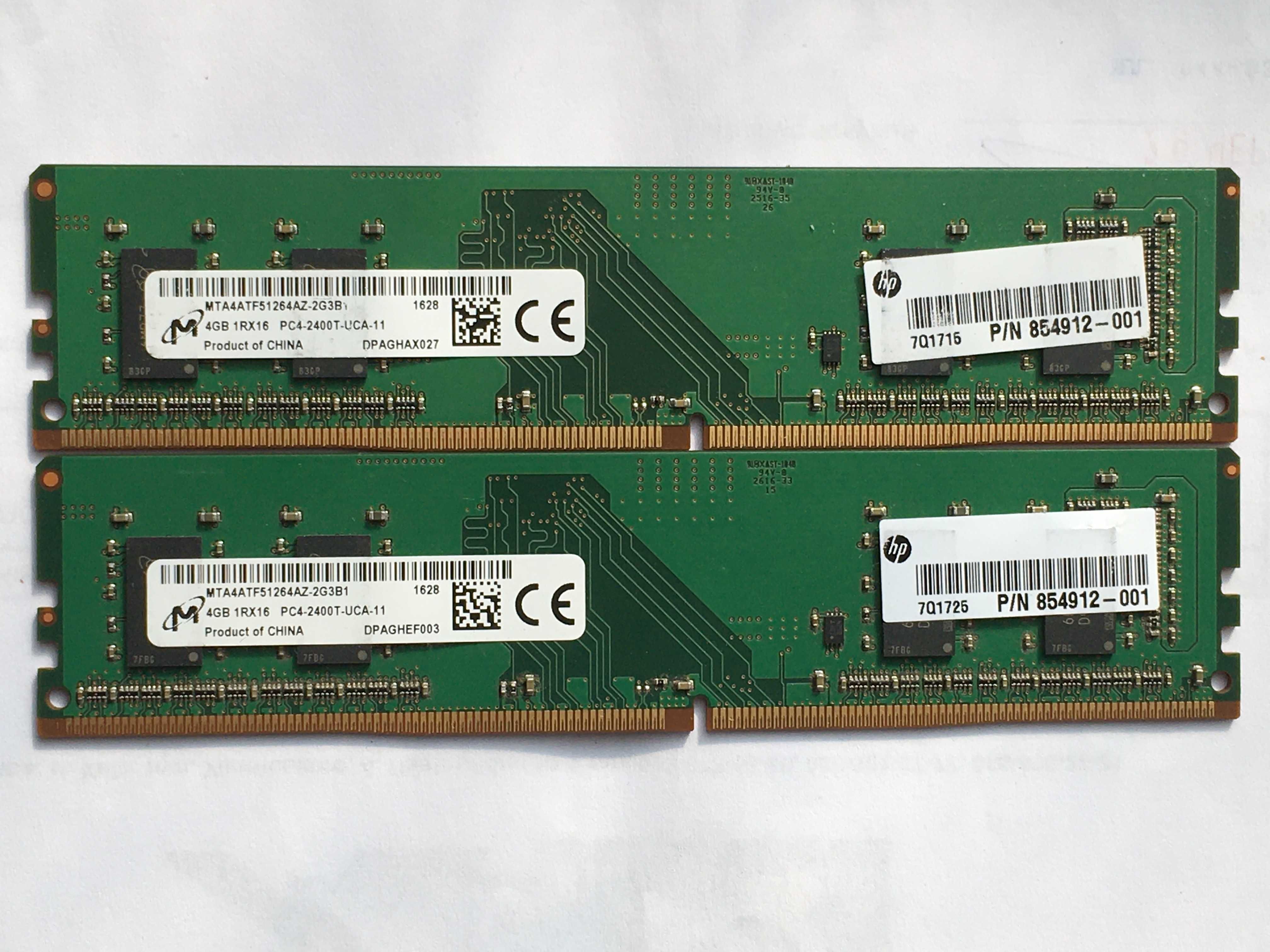 8GB (2x4Gb) DDR4 2400 MHz Micron MTA4ATF51264AZ-2G3B1