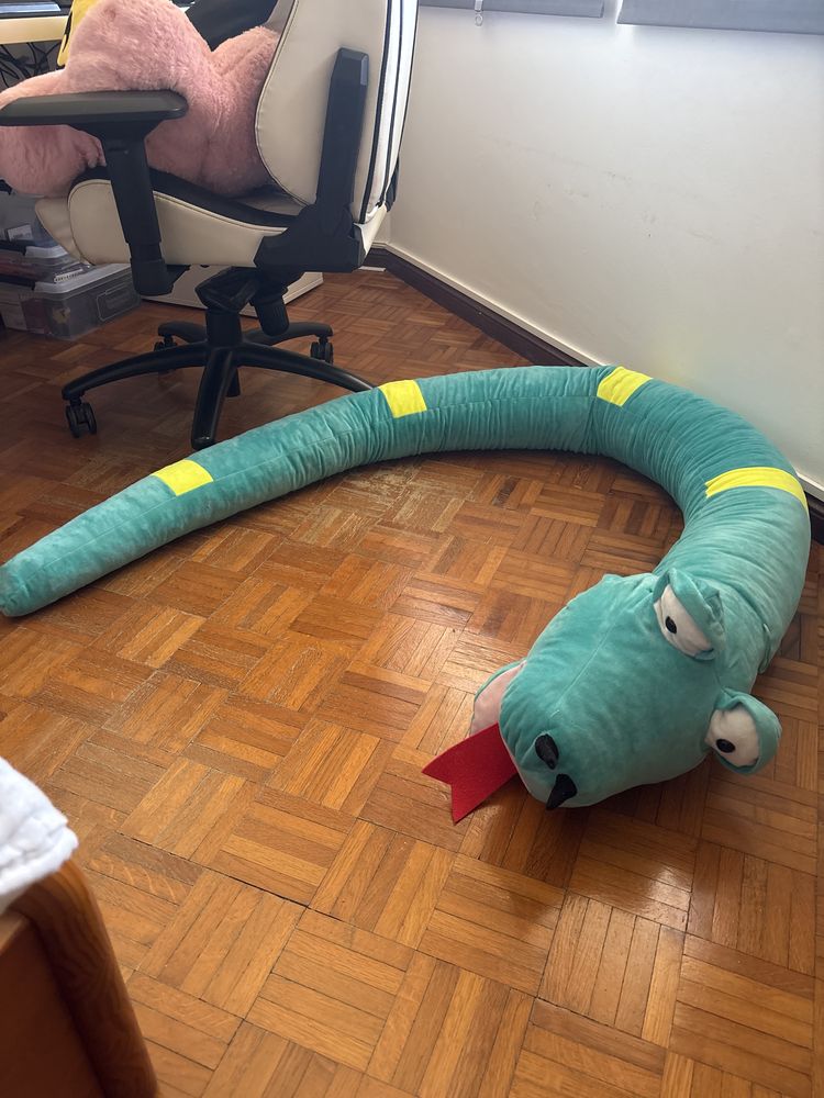 Cobra peluche azul