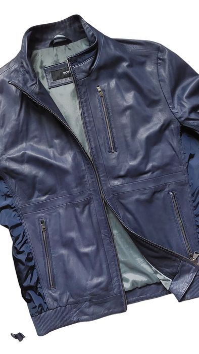 Hugo Boss Neikon nowa kurtka męska skóra naturalna r. 50/L