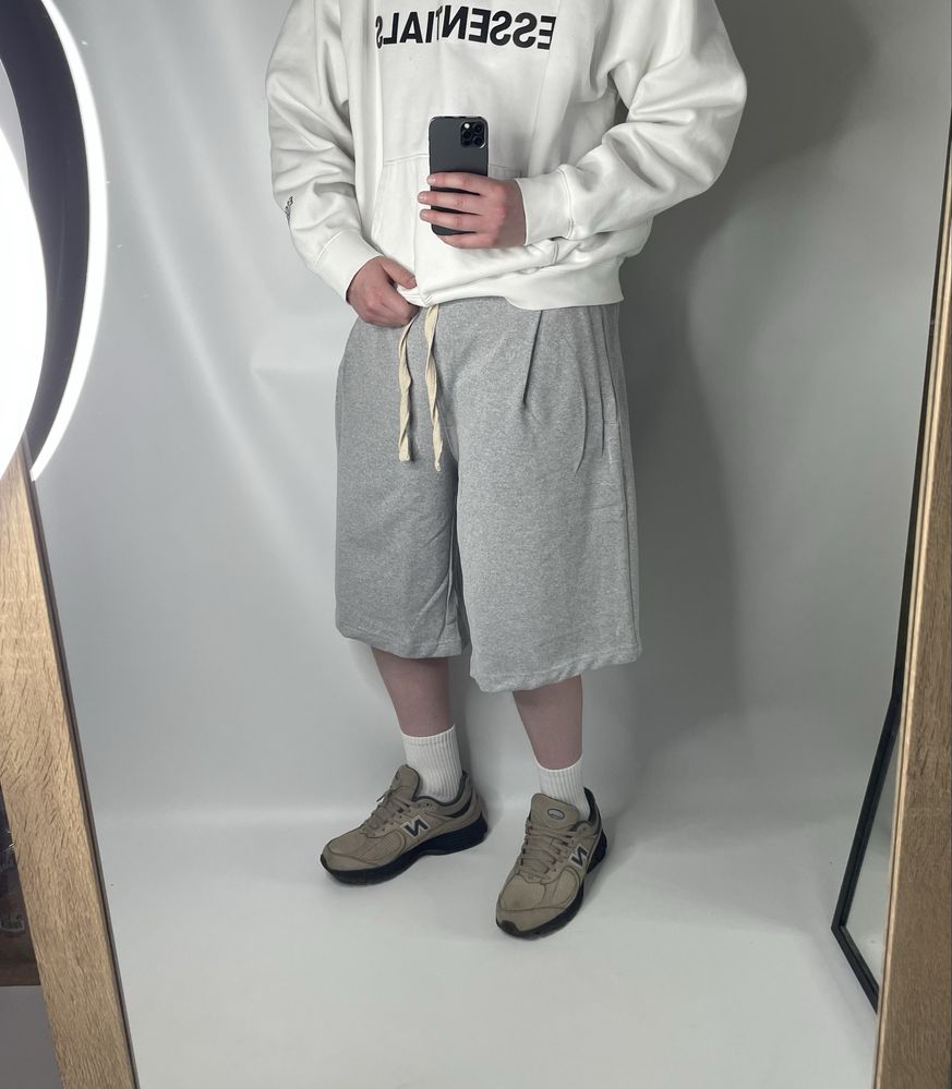 Широкі сірі котонові шорти BAGGY FIT бермуда шорты широкие jaded type