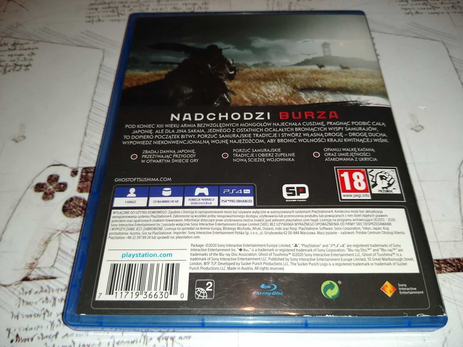 Ghost of Tsushima Ps4 polska wersja bez rys