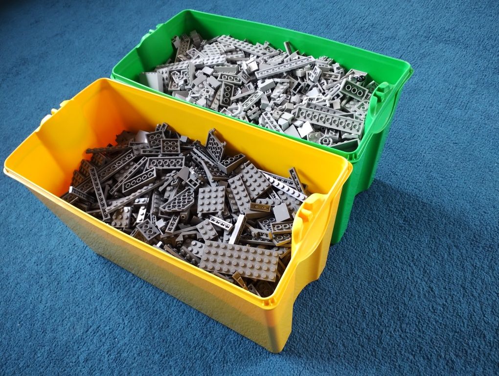 LEGO mix 1 kg. Tylko oryginalne klocki szare jasne i ciemne