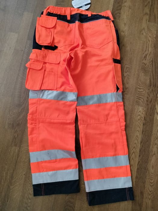 Spodnie robocze odblaskowe pomarańczowe nowe z metką bhp