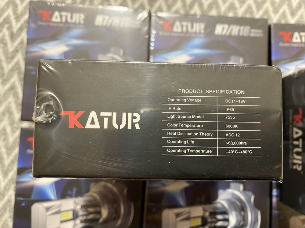 Автомобільні Led лампи Katur з кулером 6000K canbus H7