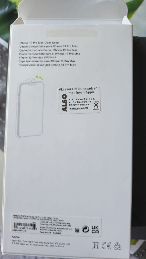 Przezroczyste etui z MagSafe do iPhone 13 Pro max/Oryginalne Max
Nowe