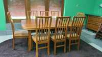 Stół do jadalni / kuchni plus 8 krzeseł