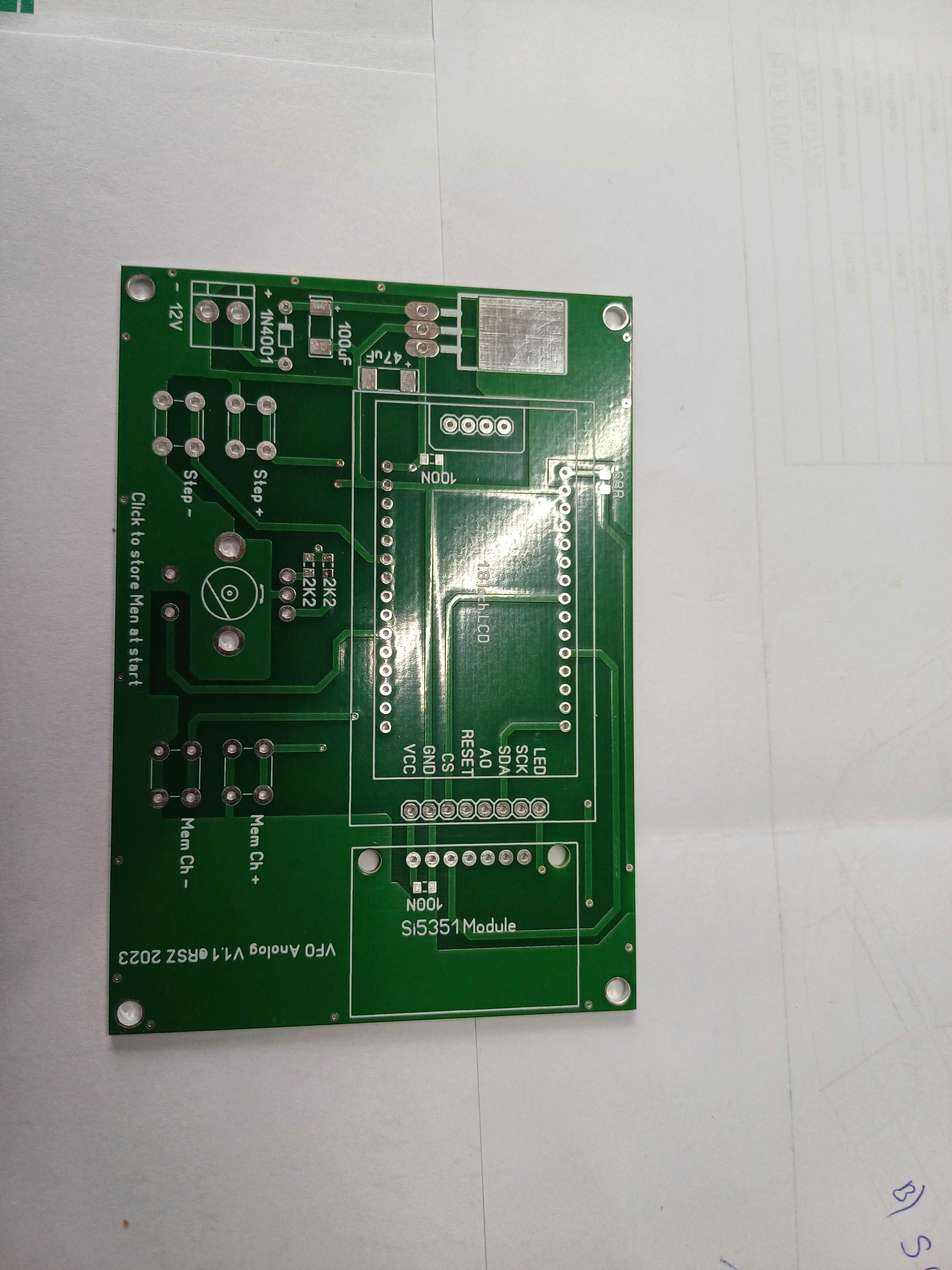 PCB płytka do VFO z ESP32 według JF3HZB